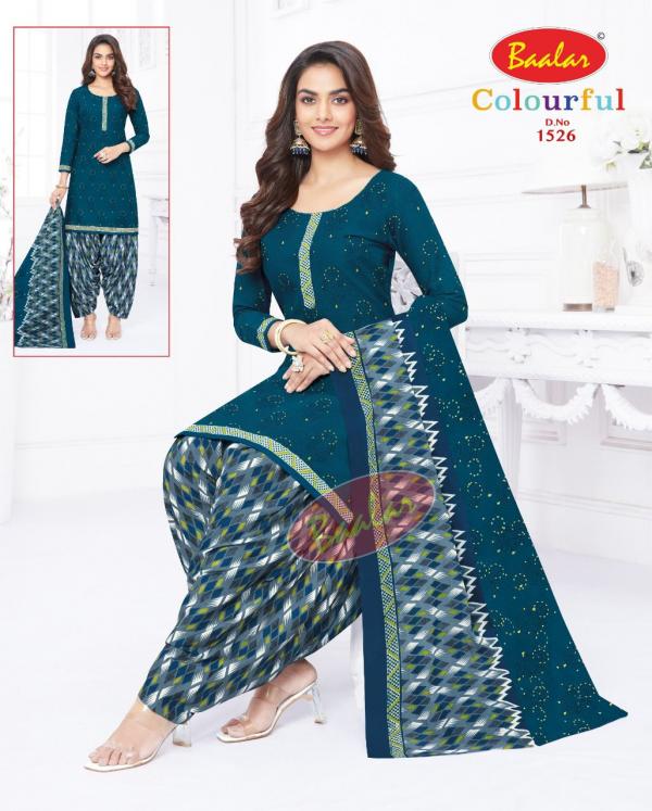 Baalar Colourful Vol-15 Cotton Designer Patiyala Dress Material 